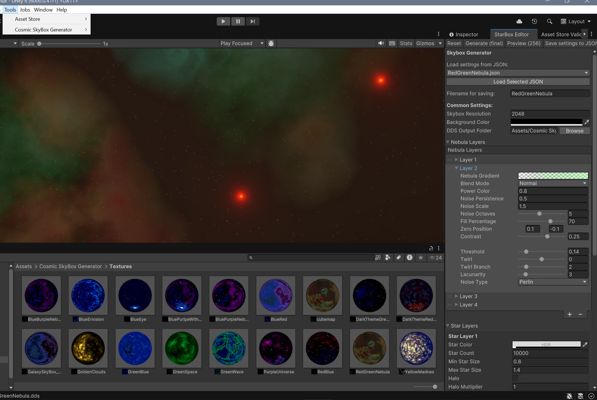 Cosmic StarBox Generator