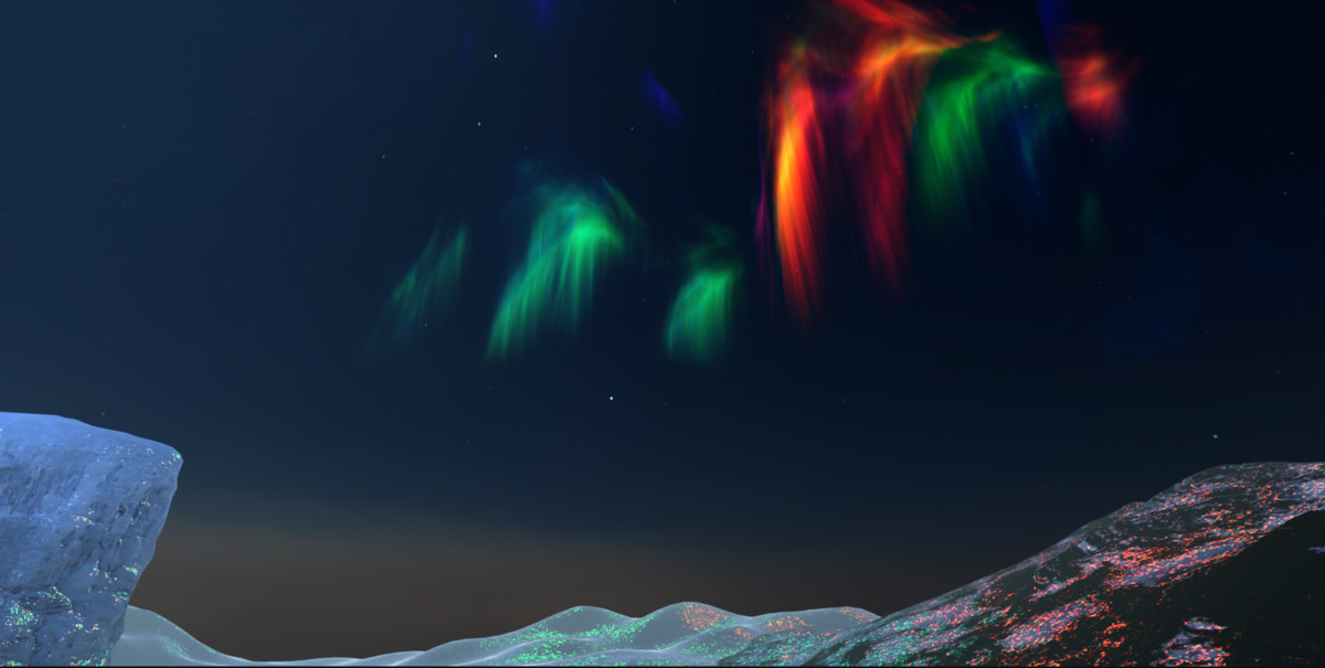 Aurora Borealis Snow
